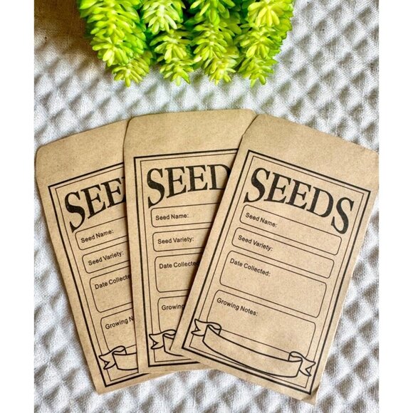 New Spring Gardening Gift Set w/ Hand Rake, Seed Envelopes, Purple Gloves - Picture 2 of 7